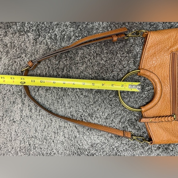 Ana brown ring boho faux leather adjustable strap should bag purse handbag - Picture 7 of 14